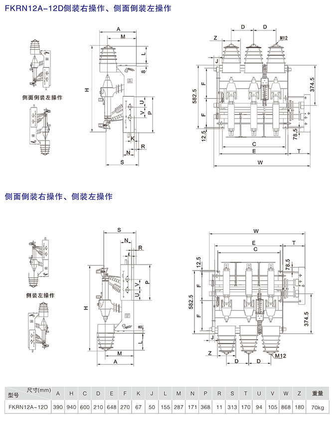 FKN12A-12D/630-20压气式负荷开关3